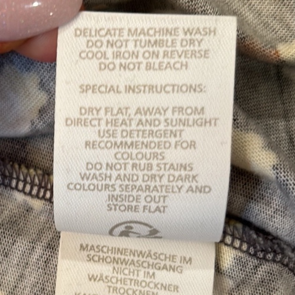 Boden Emory Jersey Short Sleeve Dress in Pewter Fallen Blossom Size 6 - Picture 10 of 11